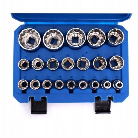 Zestaw Nasadek 12-kątnych 21sztuk Kraft&Dele