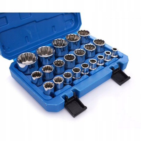 Zestaw Nasadek 12-kątnych 21sztuk Kraft&Dele