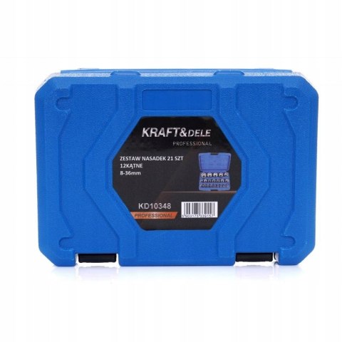 Zestaw Nasadek 12-kątnych 21sztuk Kraft&Dele