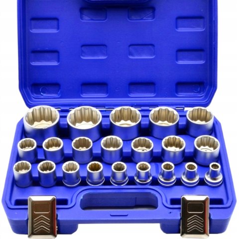 Zestaw Nasadek 12-kątnych 21sztuk Kraft&Dele