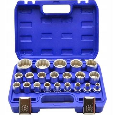 Zestaw Nasadek 12-kątnych 21sztuk Kraft&Dele