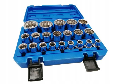 Zestaw Nasadek 12-kątnych 21sztuk Kraft&Dele