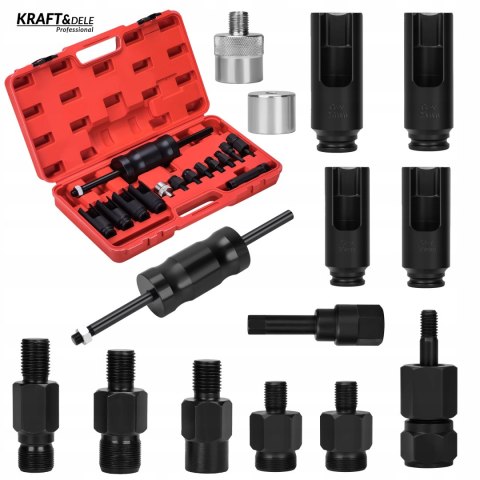 Zestaw Ściągaczy Wtryskiwaczy 14 Elementów 30-100 mm M14 DIESL BOSCH DELPHI
