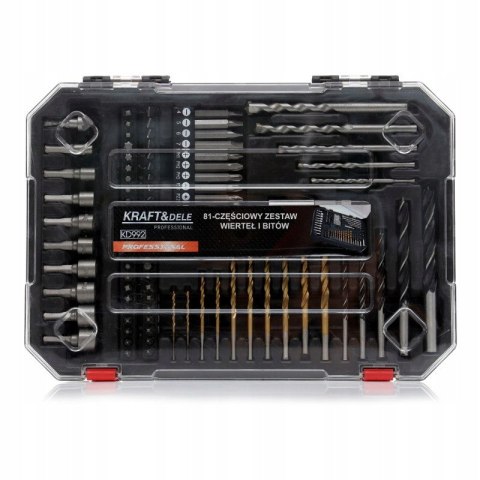 Zestaw Wierteł i Bitsów Kraft&Dele KD992 81 elementów Metalu Drewna Betonu